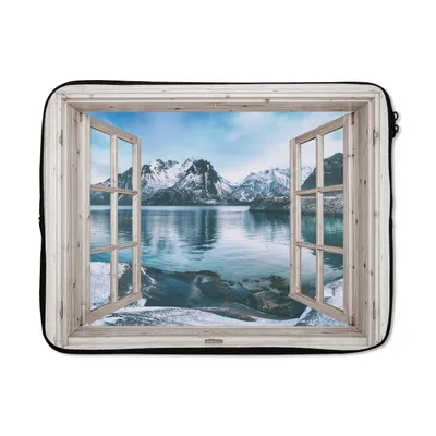 Produktbild von MuchoWow® Laptop Hülle 15 Zoll Aussicht - Berg - Wasser Laptoptasche - Laptoptasche - Sleeve - Rundum-Schutz