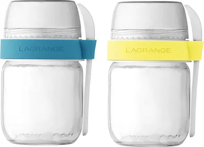 Image de Lot de 2 pots en verre pour yaourtière - Lagrange - 440401 -