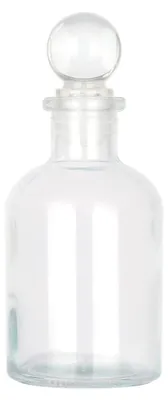 Dekorative Glasflasche rund 150 ml mit Glasstopfen