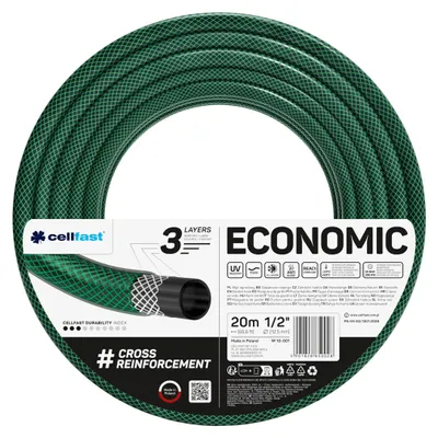 Image de Tuyau d'arrosage flexible - Tuyau 3 couches tressé polyester - Résistant aux UV - 1/2" - 30 m - Vert
