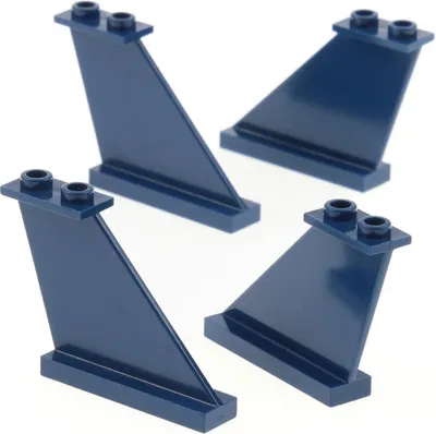 Produktbild von 4x Lego Heck Flosse 4x1x3 dunkel blau Leitwerk Flugzeug 8633 8970 4224009 2340