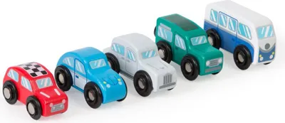 Produktbild von Tidlo Retro Spielzeugautos Set - bunte Fahrzeuge für Kinder