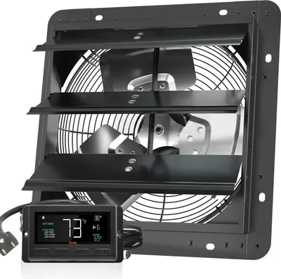 Zdjęcie produktu dla Wentylator wyciągowy 305mm EC 904CFM z regulacją temp/wilg do garażu