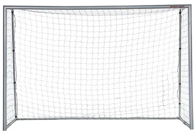 Image de But de football résistant aux intempéries, avec une structure métallique robuste et un filet de dimensions 300x200x120 cm