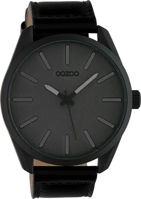 Produktbild von Oozoo Armbanduhr schwarz Leder Timepieces Damen-Herren Analog-Quarzuhr UOC10324