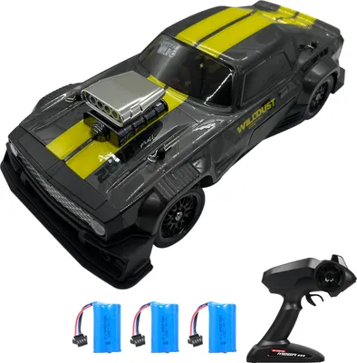 Produktbild von Ferngesteuertes Drift-Auto, 2,4 GHz, Massstab 1:16, 4WD, 50 km/h, Hochgeschwindigkeits-Modellfahrzeug mit Gyro, Driftreifen mit LED-Beleuchtung, wiederaufladbares elektrisches Spielzeug, Geburtstagsgeschenke fuer Jungen, Maedchen und Kinder
