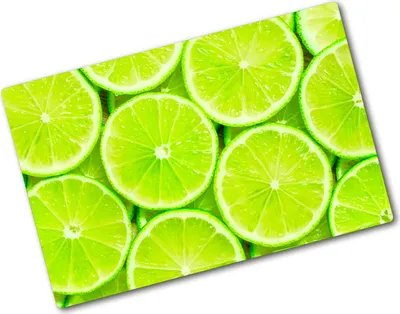Produktbild von Tulup Glas Herdabdeckplatte - 80x52 cm - Glaskeramikkochfeld-Abdeckung Spritzschutz Glasabdeckplatte - Einteilig - Essen & Getränke - Limetten - Grün