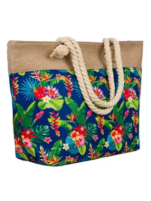 Image de Sac de plage Rovicky Sac à provisions XXL Shopper Sac de transport à fermeture éclair Big 52x38cm