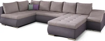 Produktbild von Wohnlandschaft mit Bettfunktion Polstergarnitur Ecksofa mit Schlaffunktion und Bettkasten Couch für Wohnzimmer Schlafsofa Sofagarnitur Sofa Eckcouch U-Form  - Ecksofa U JORMANI R49 Rechts,  Rosa + Violett (Soro 61 + Soro 65)