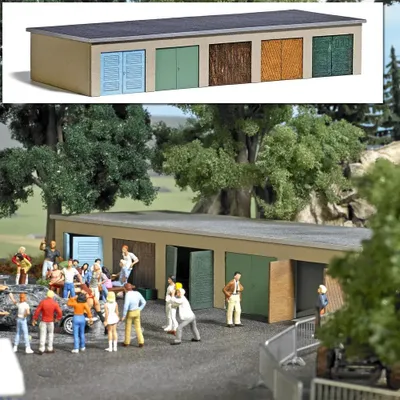 Produktbild von Busch 1648 Garagenkomplex, Modellbausatz 1:87 (H0)