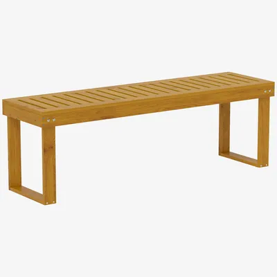 Produktbild von Gartenbank, Kiefernholz, 2-Sitzer, Lattenrostsitz, 132 x 34 x 43 cm, Naturholz