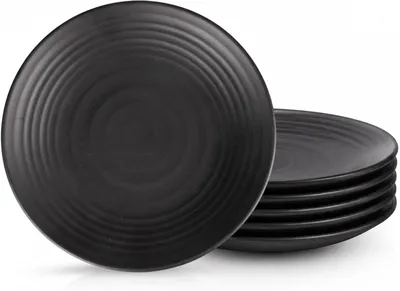 Produktbild von Melamin Teller 19,9 cm, 6er Set, schwarz matt rund, für Sushi