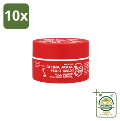 Zdjęcie produktu dla 10 opakowań wosku do włosów Red One Cobra Aqua – maksymalna kontrola – 150 ml – zestaw ekonomiczny – 10 sztuk