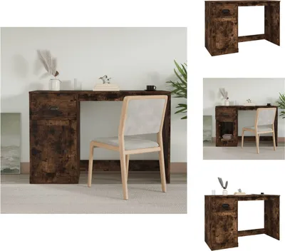 Produktbild von vidaXL Schreibtisch mit Schublade Räuchereiche 115x50x75cm -  Schreibtische