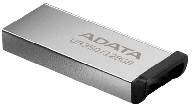Produktbild von ADATA UR350, 128 GB, USB Typ-A, 3.2 Gen 1 (3.1 Gen 1), 100 MB/s, Kappe, Schwarz, Silber