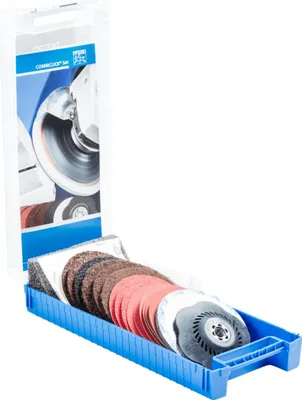 Immagine prodotto di PFERD TOOLS COMBICLICK Set 19 pezzi Ø 125 mm M14 Lavorazione da grossolana a lucida con smerigliatrice angolare