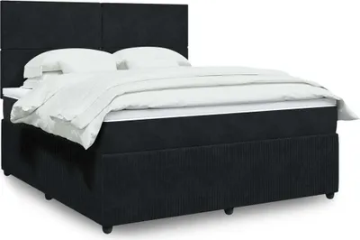 Produktbild von Maison Exclusive - Boxspringbett mit Matratze Schwarz 180x200 cm Samt