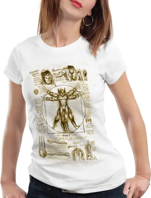 Produktbild von style3 Vitruvianischer Wolverine Damen T-Shirt logan comic kino mutant klingen, Farbe:Weiß, Größe:L