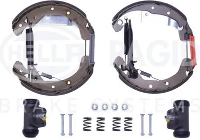 Produktbild von HELLA Bremsensatz Trommelbremse Hinten für OPEL Astra G CC (T98) 8DB 355 022-671