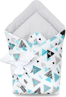 Produktbild von Bellochi 2in1 Baby Einschlagdecke Babyhörnchen - 100% Baumwolle Wickeldecke - 75 x 75 cm - für Kinderwagen, Babybett oder Kindersitz - Ganzjährig -   - tresor