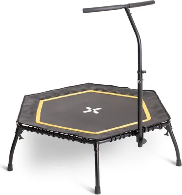 Produktbild von SportPlus I Fitness Trampolin I klappbar, Fitnesstrampolin mit Haltefunktion, Klappfunktion, Ø 126cm, leise Gummiseilfederung, Randabdeckung, Jumping Fitness , SP-T-2100-Y