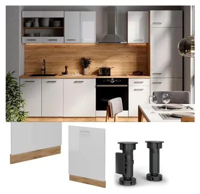 Produktbild von Geschirrspülblende R-Line, Weiß Hochglanz, 60 cm ohne Arbeitsplatte