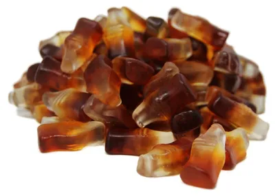 Obrázok produktu pre Fľaštičky ovocnej gumy s intenzívnou sladkou príchuťou koly 300g