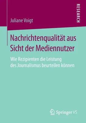 Obrázek produktu pro Nachrichtenqualität aus Sicht der Mediennutzer