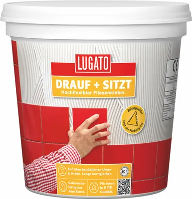 Produktbild von Lugato Fliesenkleber Drauf + Sitzt 1 kg