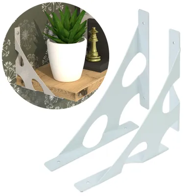Produktbild von Moderne Regalträger für Wandregale, FLEX 200 x 200 mm, weiß, 2 Stück