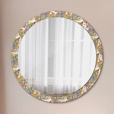 Produktbild von Wohnzimmer Spiegel - Badezimmerspiegel Wandspiegel zum Schlafzimmer – Schminkspiegel - Traum Von Märchenland - Rund: Ø100cm