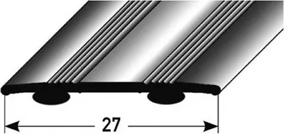 Produktbild von PROVISTON | Übergangsprofil | Aluminium eloxiert | Goldfarbig | Breite 27 mm | Höhe 1.7 mm | Länge 1000 mm | Selbstklebend | Übergangsschiene | Übergangsleiste | Bodenprofil | Abdeckleiste | 1 Stück