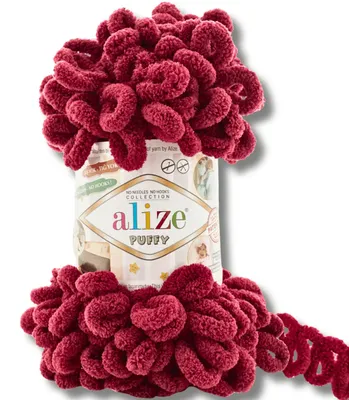 Imagen del producto de Alize 1x 100g, lana esponjosa, color sólido, ideal para tejer a crochet o a dos agujas (color cereza - 107)