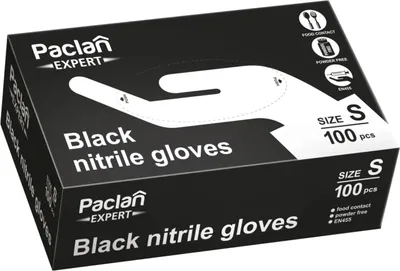 Produktbild von Schwarze Nitrilhandschuhe Größe S 100 Stück