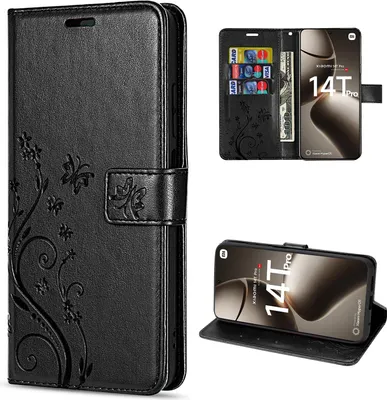 Produktbild von Hülle Xiaomi 14T Pro, Handy Tasche Handyhülle Wallet Case Flip Cover Klapphülle Schwarz