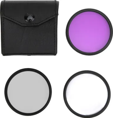 Produktbild von 58 mm optisches Glaslinsenfilter-Set UV CPL FLD mit Aufbewahrungstasche für DSLR-Kamera