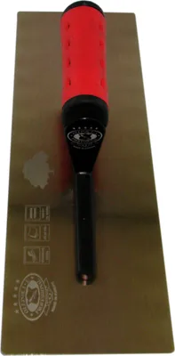 Produktbild von Glättkelle Profi goldener Edelstahl Gipserkelle Softgriff 2K120x355 Super CT099