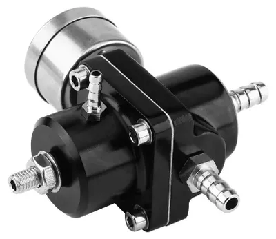 Image de Régulateur de pression de carburant universel en aluminium avec manomètre, réglable de 0 à 140 psi