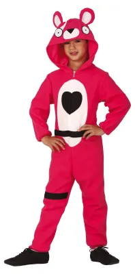 Produktbild von Pinker Bär Jumpsuit Kostüm für Jungen, Größe:128/134