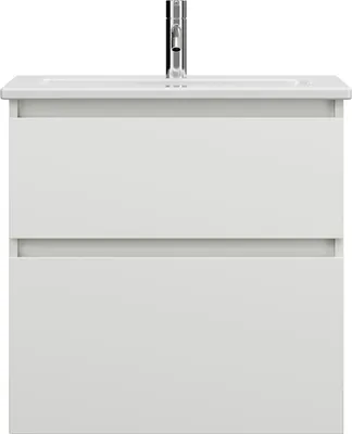 Produktbild von burgbad Lin20 Keramik-Waschtisch inklusive Waschtischunterschrank, 2 Auszüge, 630x415x622mm, SGHD063F5363C0001