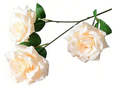 Produktbild von Künstlicher Rosenstrauß mit realistischem, langstieligem Rosenmotiv und drei Blütenköpfen – ideal als Tischdekoration für Hochzeiten, Zuhause oder Partys.