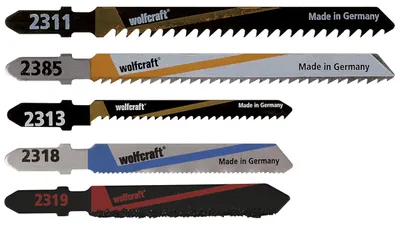 Produktbild von Stichsägeblätter Set 5-tlg. T-Schaft für Innenausbau wolfcraft