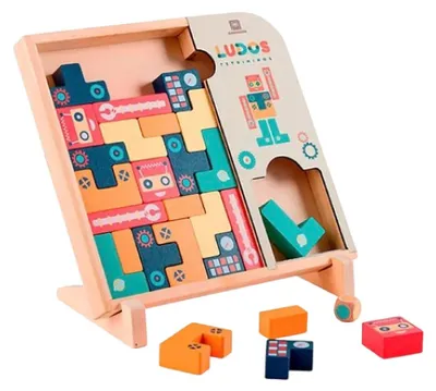 Image de Eurekakids Jeu en bois - Ludos Tetris