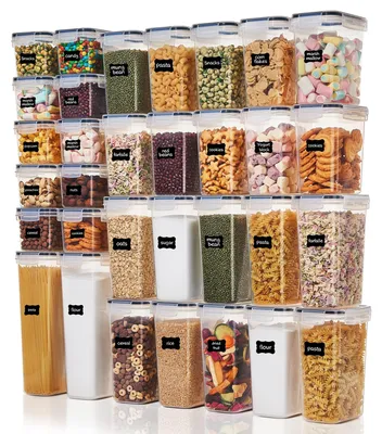 32er Set luftdichte Vorratsdosen, BPA-frei, inkl. 24 Etiketten