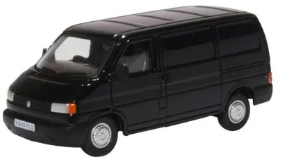 Image de Oxford OXF76T4004 - Échelle 1/76 / Fourgon VW T4, couleur noire - Neuf
