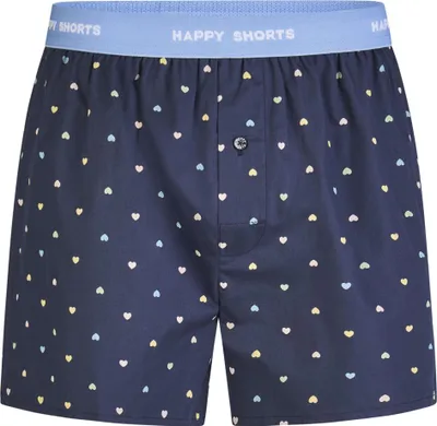 Image de Boxer court pour homme Happy Shorts - Style américain, coton, motif cœurs XL