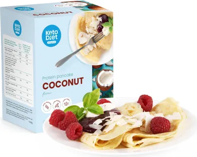 Produktbild von Eiweißpfannkuchen – Kokosnuss, mit hohem Protein- und Ballaststoffgehalt (7 Portionen)