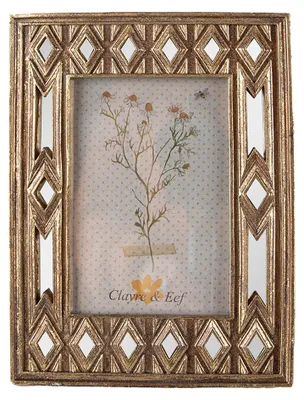 Produktbild von Clayre & Eef Bilderrahmen 10x15 cm Goldfarbig Polyresin