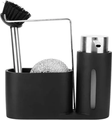 Produktbild von Famanu Spülbecken Organizer Edelstahl - Praktischer Halter für Spülmittel und Schwämme