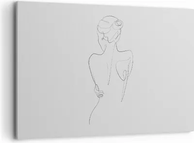 Produktbild von Bild auf Leinwand - Leinwandbild - Einteilig - Körper Frau Zeichnung - 120x80cm - Wand Bild - Wanddeko - Wandbilder - Leinwanddruck - Bilder - Wanddekoration - Leinwand bilder - AA120x80-4651